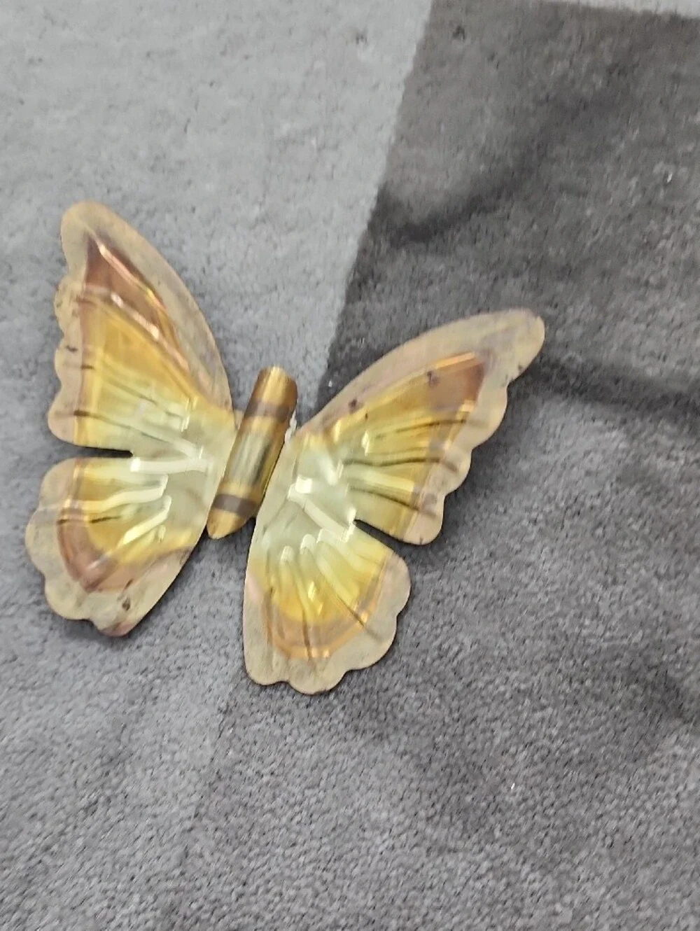 Homco Gold and Cream Butterfly Wall Decor Set